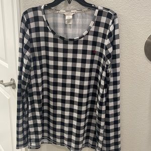 Lucky brand Buffalo check print pajama top
